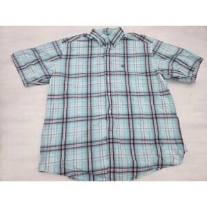 Ariat Pro Series Shirt XL Mens Plaid Short Sleeve Button Down Breathable Western